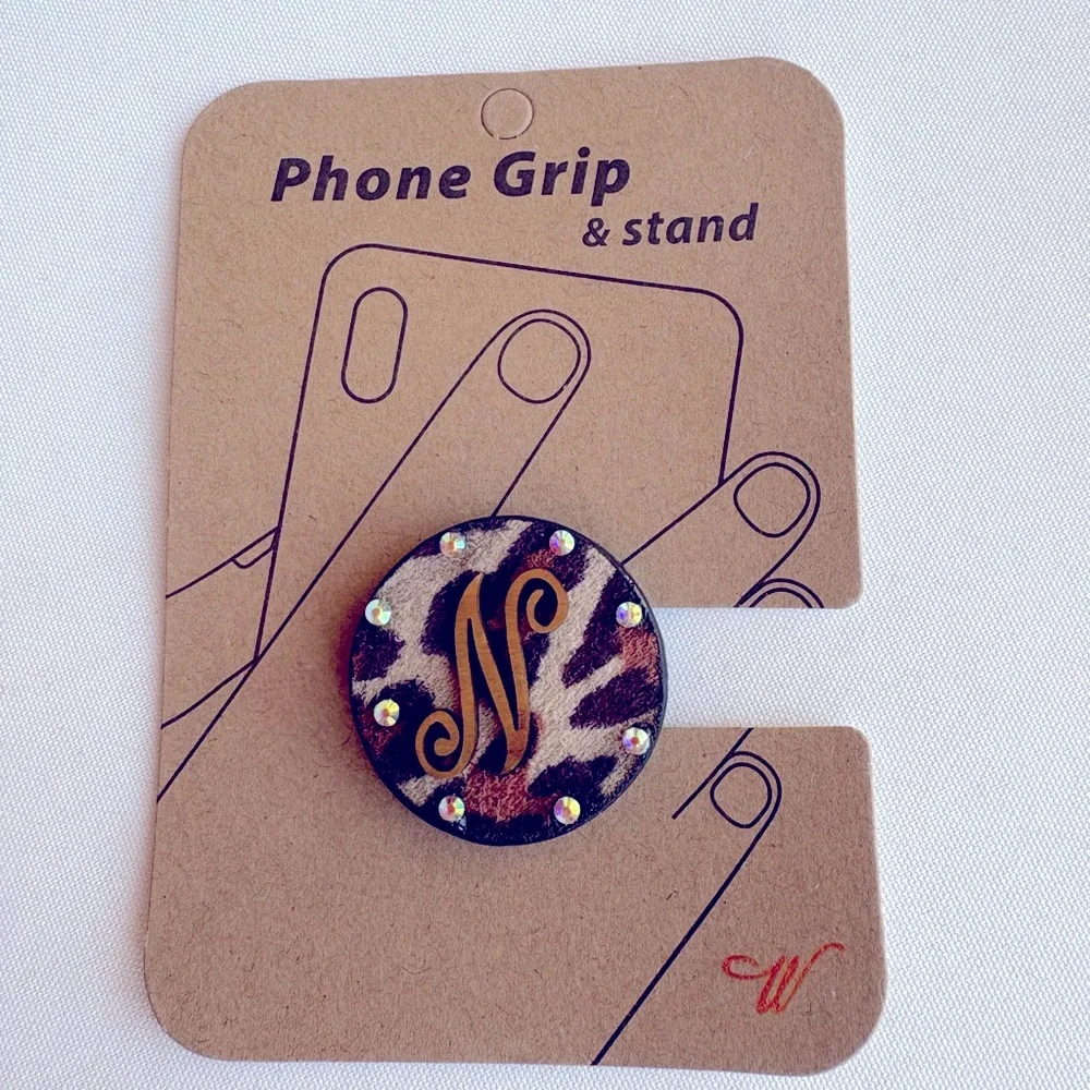 Leopard Print Phone Grip & Stand